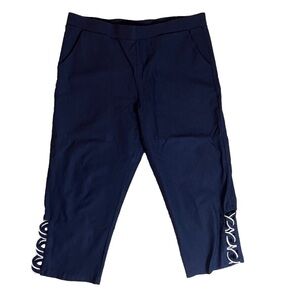 ⭐️ Creation pull-up cropped dark navy pants- size Large